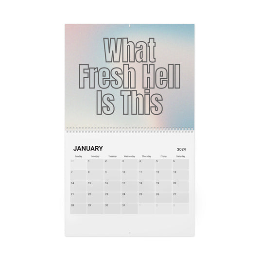 COLOR Sassy Adulting is Hard Here We Fu**ing Go Again Sassy Quote Calendar for 2024 Funny rude Desk Accessories Office and Home Decor