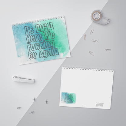 COLOR Sassy Adulting is Hard Here We Fu**ing Go Again Sassy Quote Calendar for 2024 Funny rude Desk Accessories Office and Home Decor