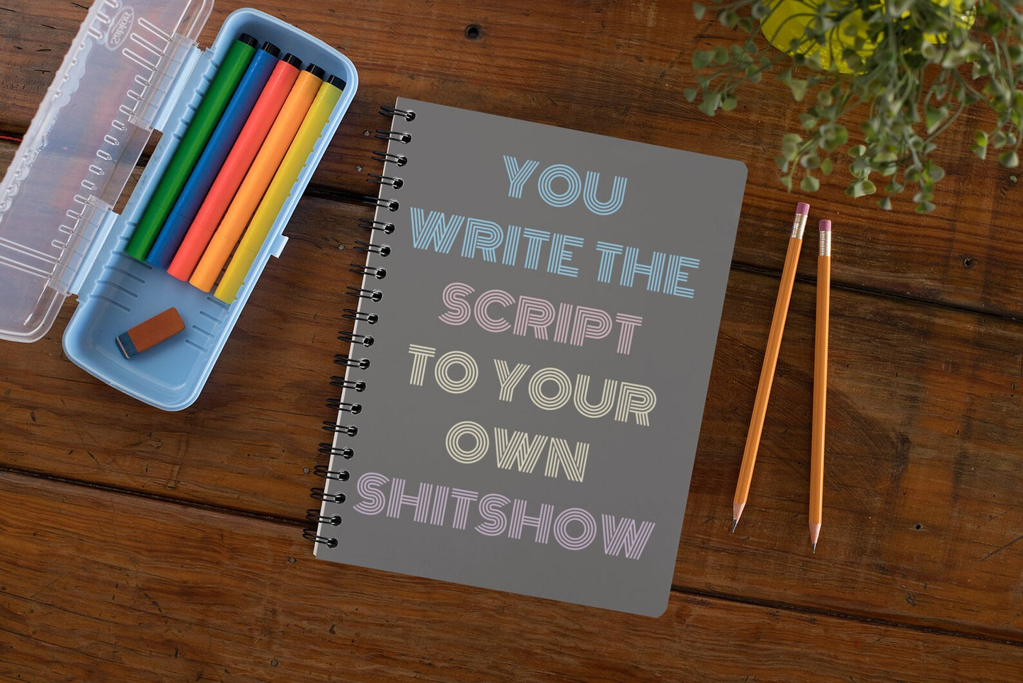 Funny Writing Journal Notebook-Write The Script To Your Own Shitshow Notebook- Book Lover Journaling - Adult Humor Spiral Notebook Diary