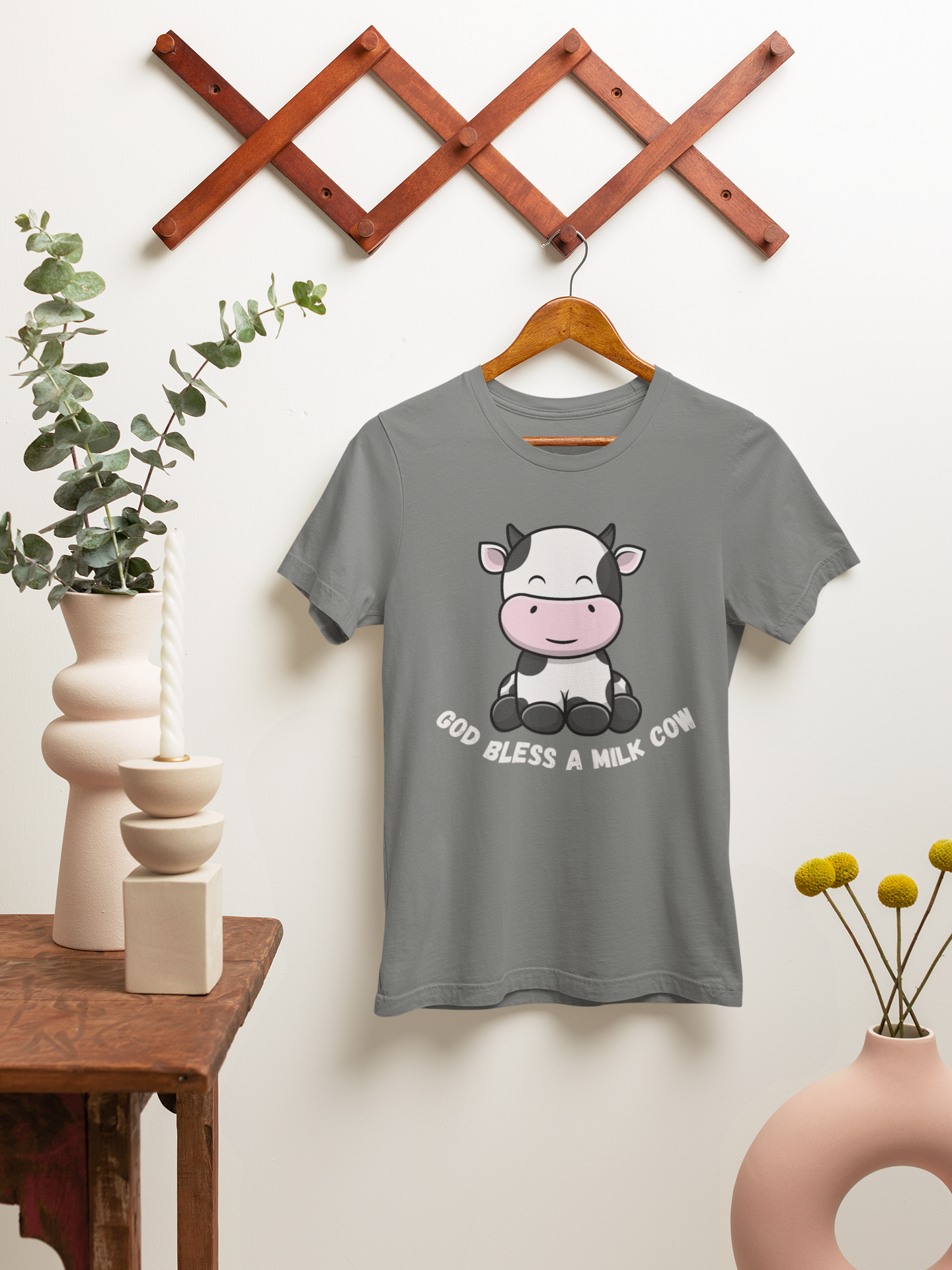 Cute God Bless A Milk Cow T Shirt - Cute Gifts For Farmers And Cow Lovers